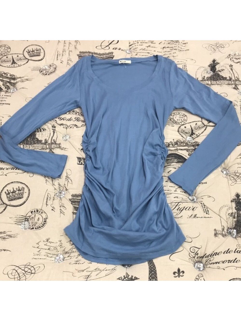 LAmade Side Ruched Basic T-Shirt - Picture 5 of 5